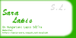 sara lapis business card